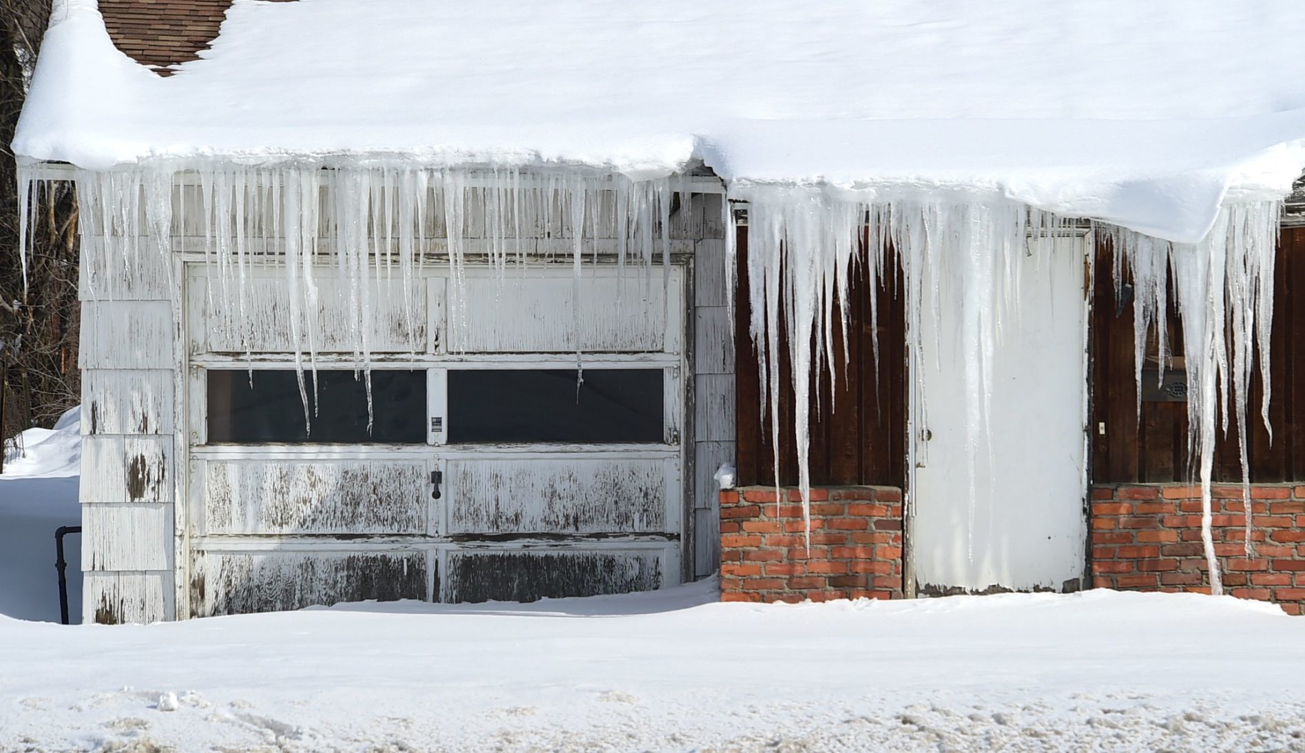 Icicles on roof
